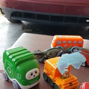 Green and Orange Toy Truck Set